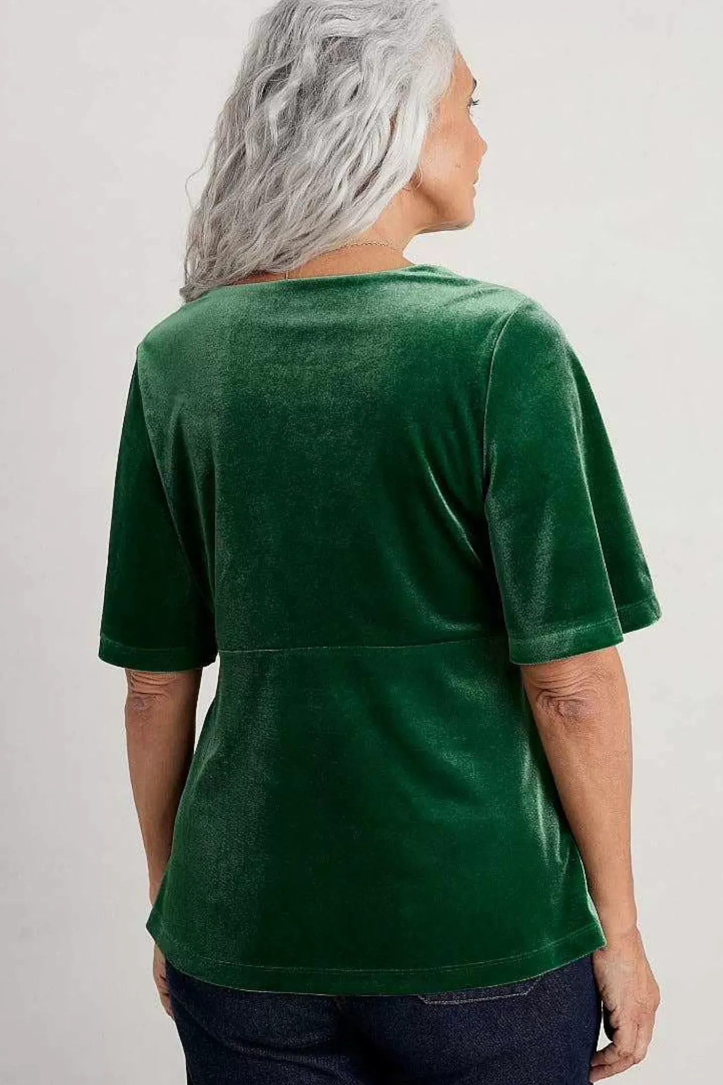 Capsule V-Neck Velvet Top