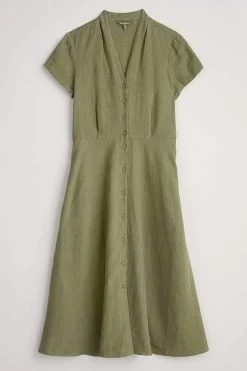 Carved Wood Midi Dress