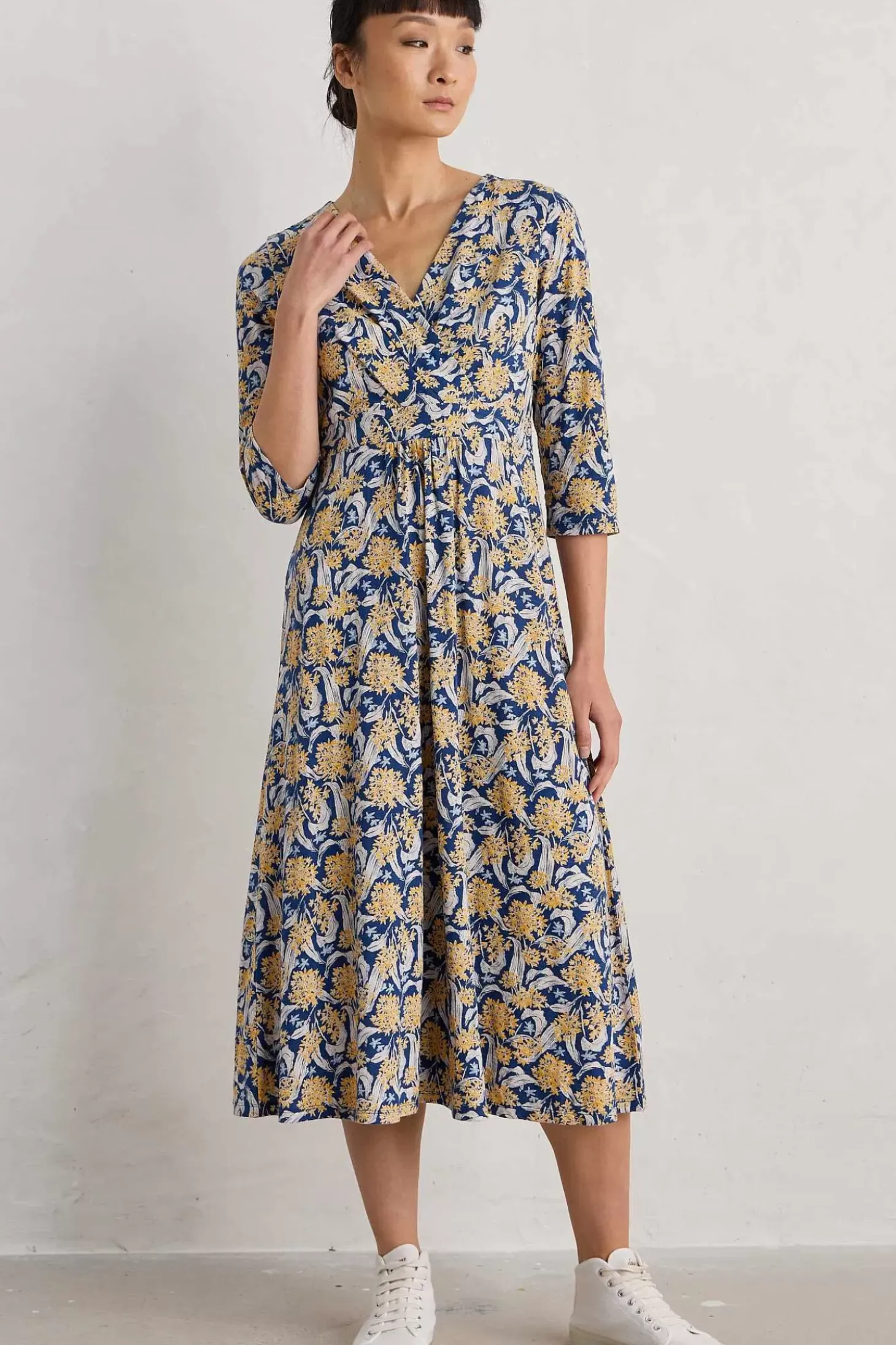 Chapelle 3/4 Sleeve Jersey Dress (Gots)