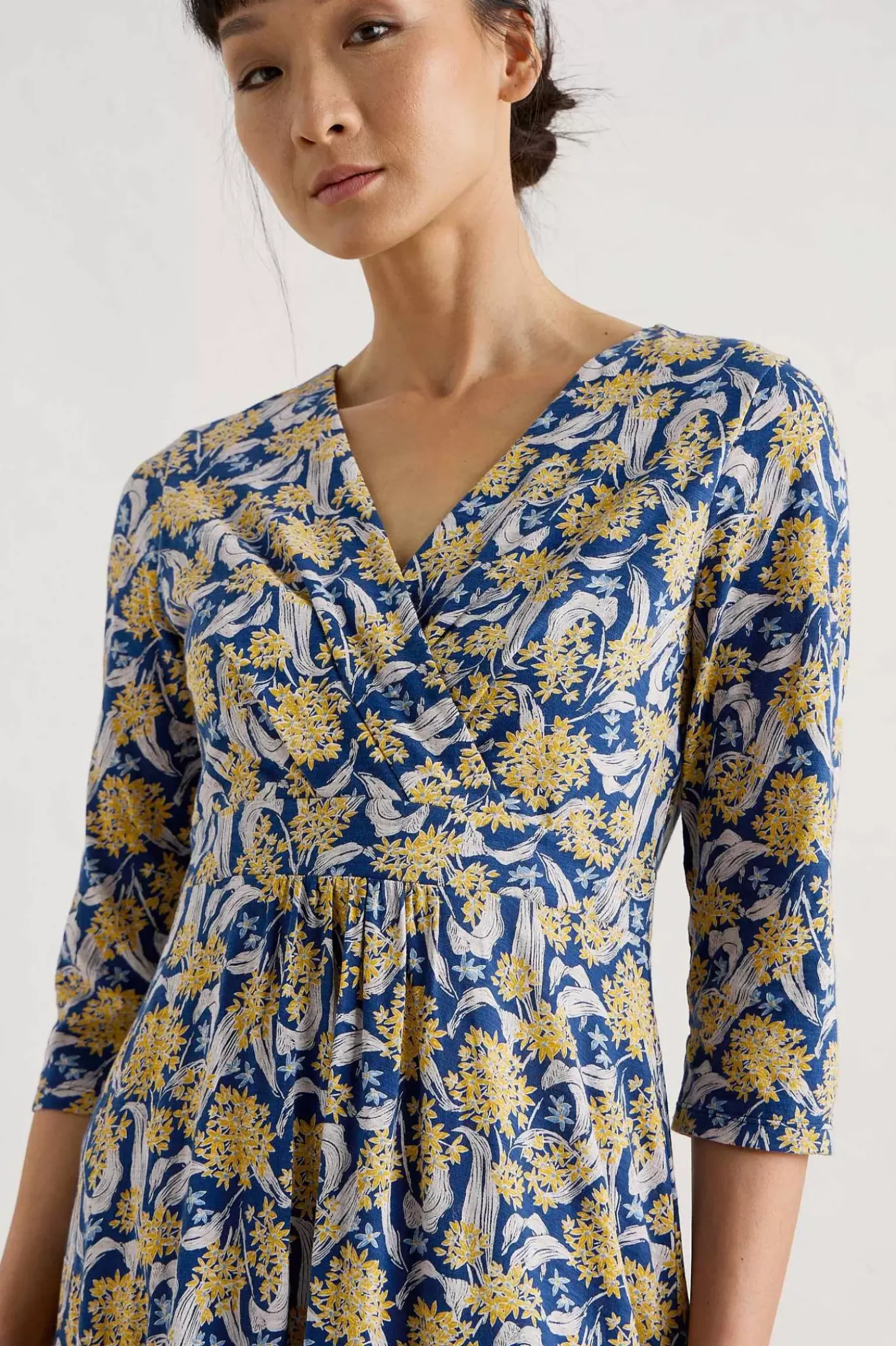 Chapelle 3/4 Sleeve Jersey Dress (Gots)
