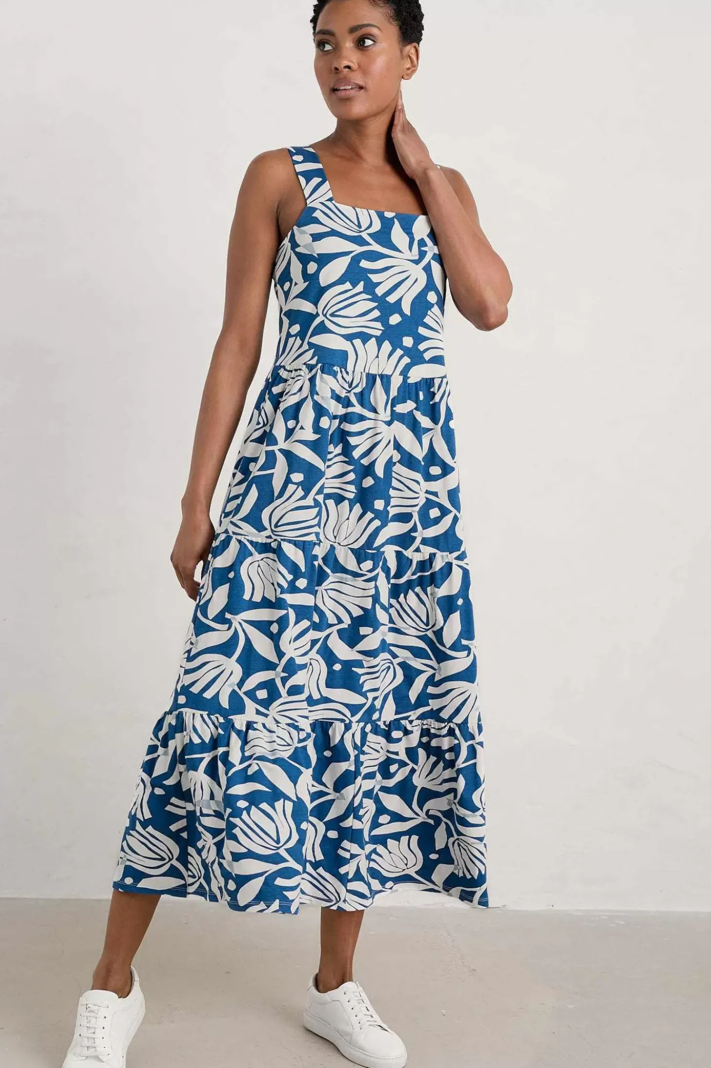 Deep Water Tiered Dress