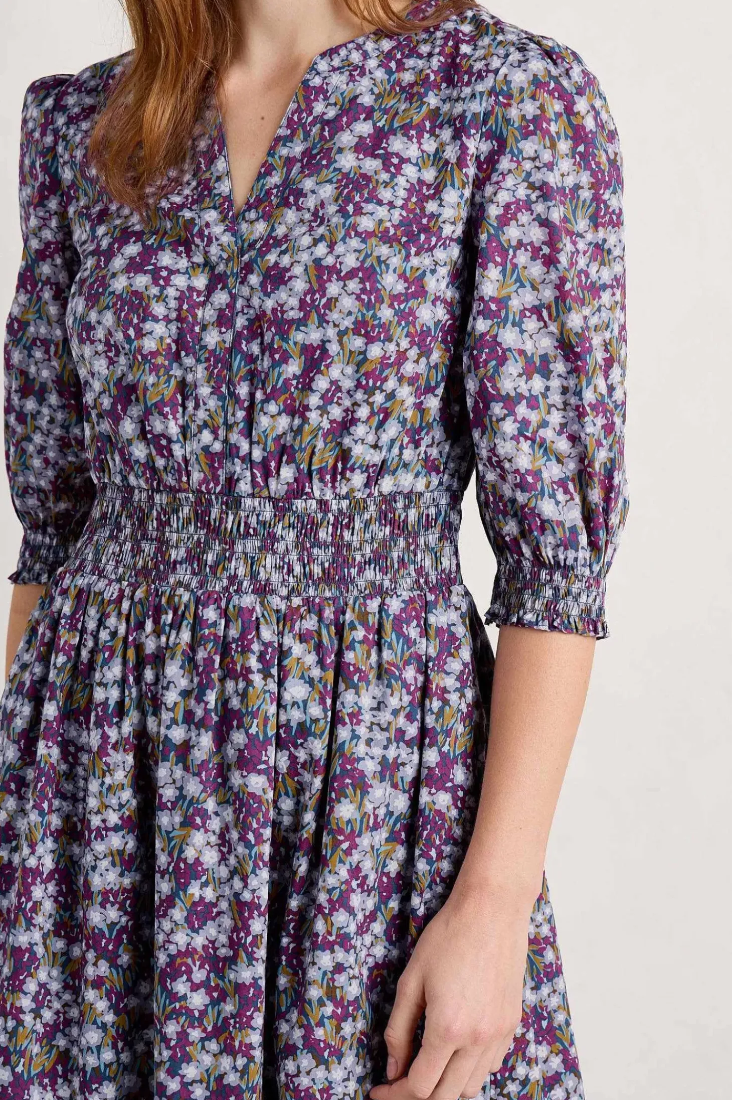Fawn Organic Cotton Waisted Midi Dress