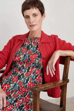Forest Ridge Cable Knit Collared Cardigan