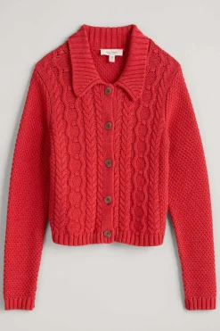 Forest Ridge Cable Knit Collared Cardigan