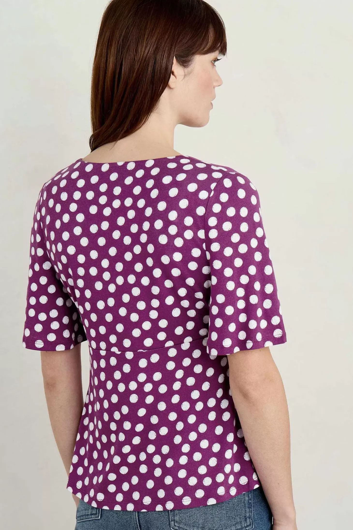 Herb Garden Angel Sleeve V-Neck Top