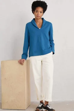 Knot Berry Shawl Neck Sweatshirt