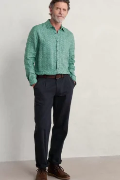 Men's Anthony Printed Linen Shirt