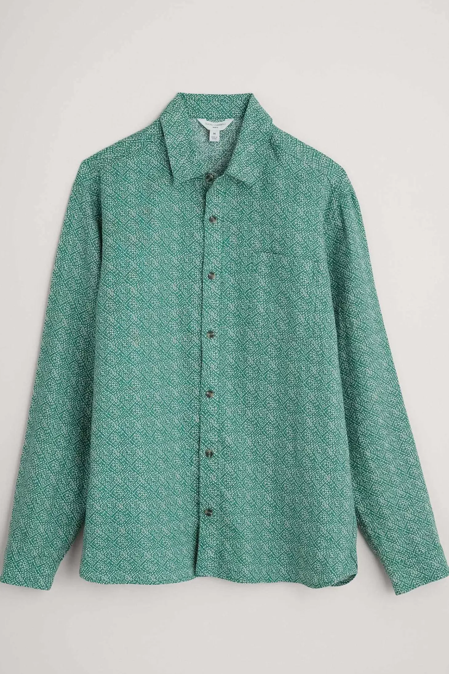 Men's Anthony Printed Linen Shirt