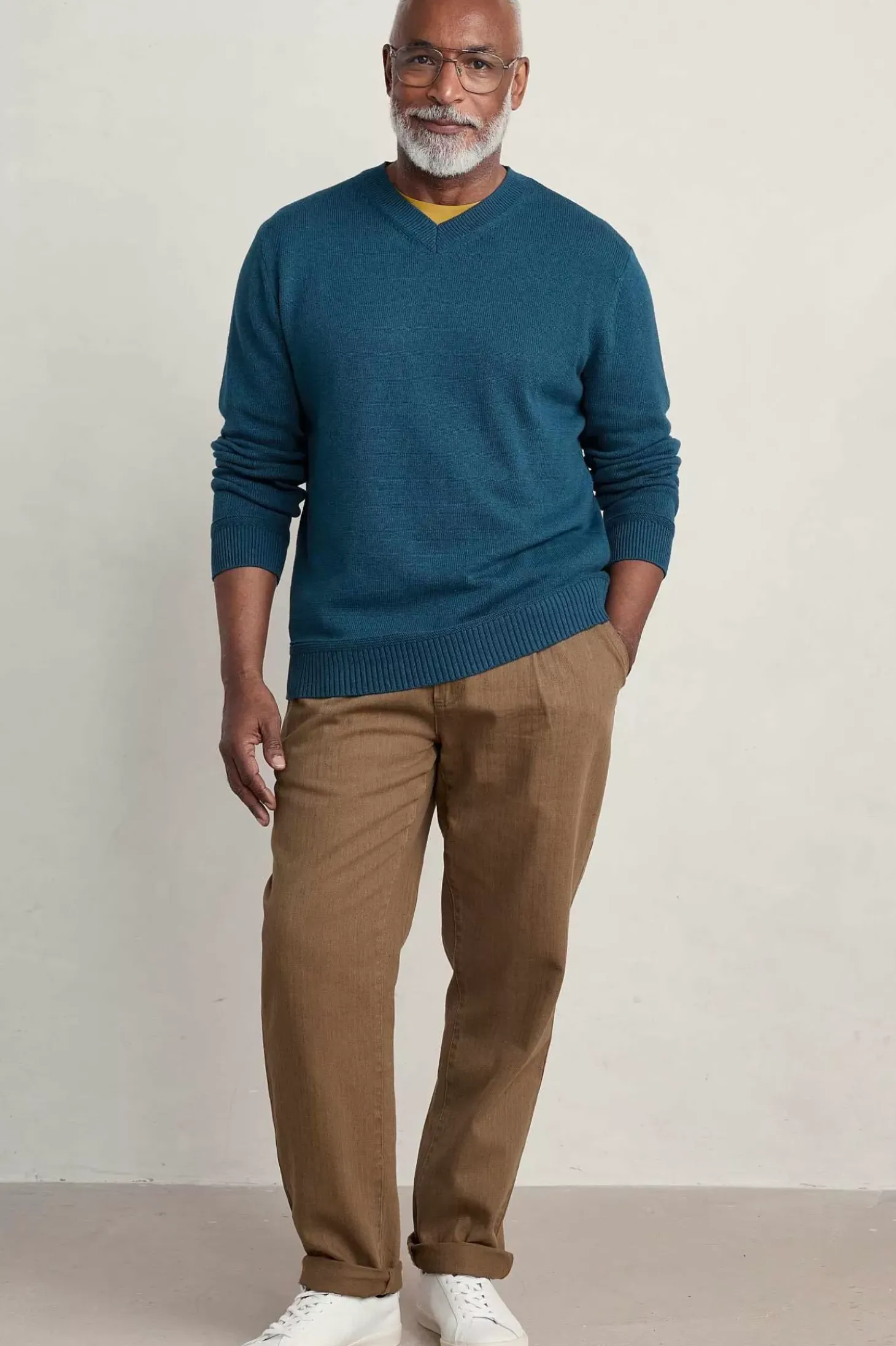 Men's Mainbrace Organic Cotton V-Neck Jumper