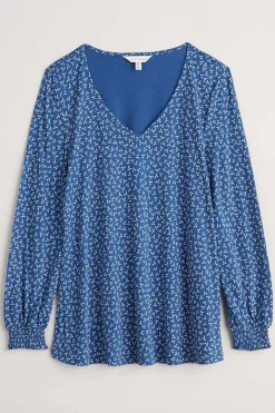 Rosehip Jersey V-Neck Top