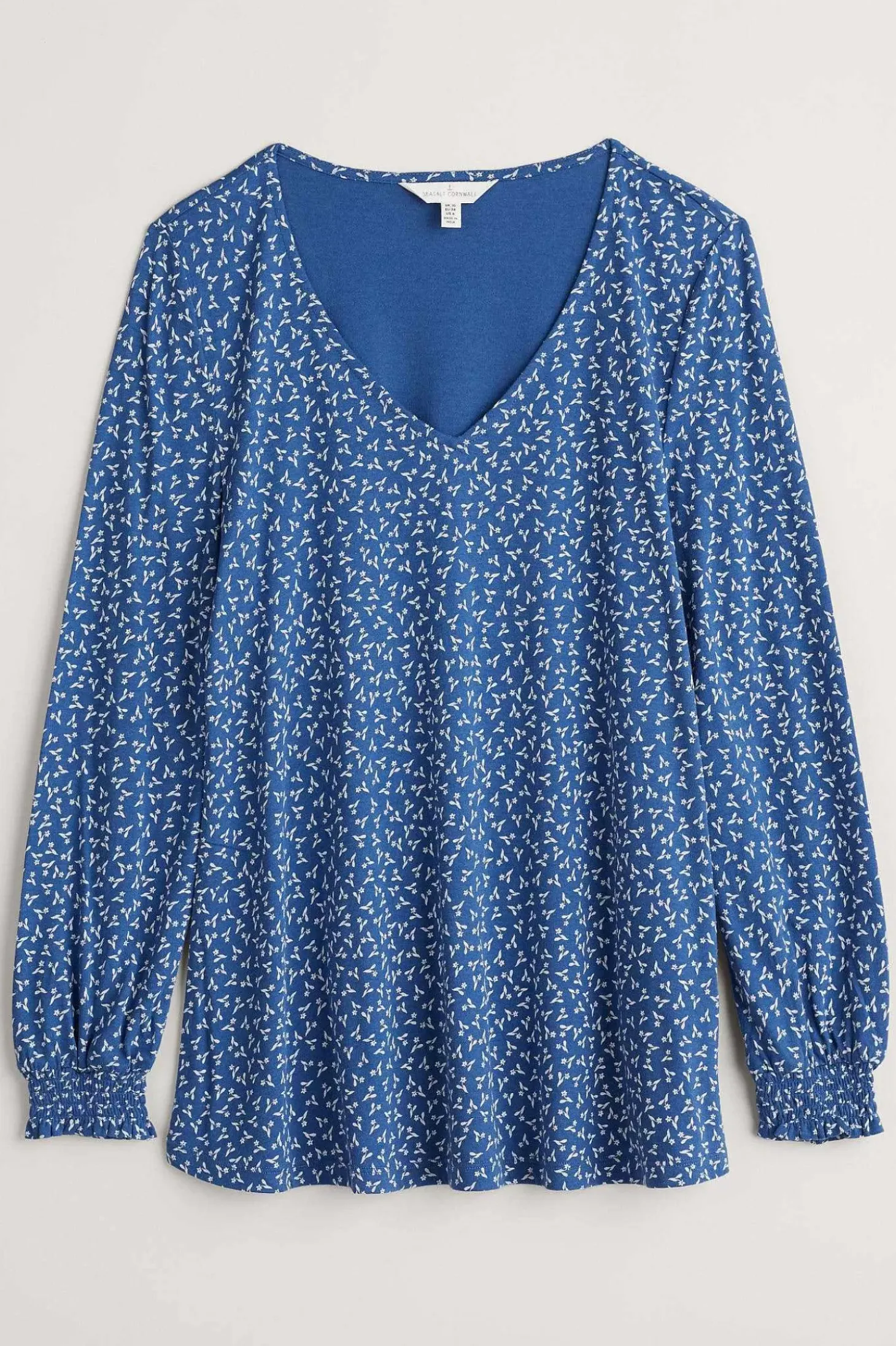 Rosehip Jersey V-Neck Top