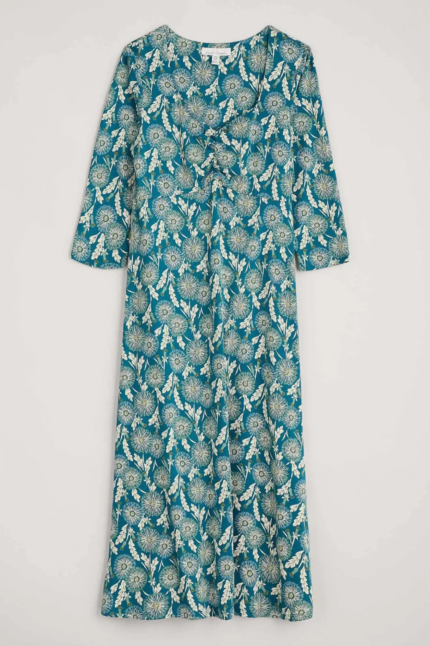Secret Cove 3/4 Sleeve Midi Dress