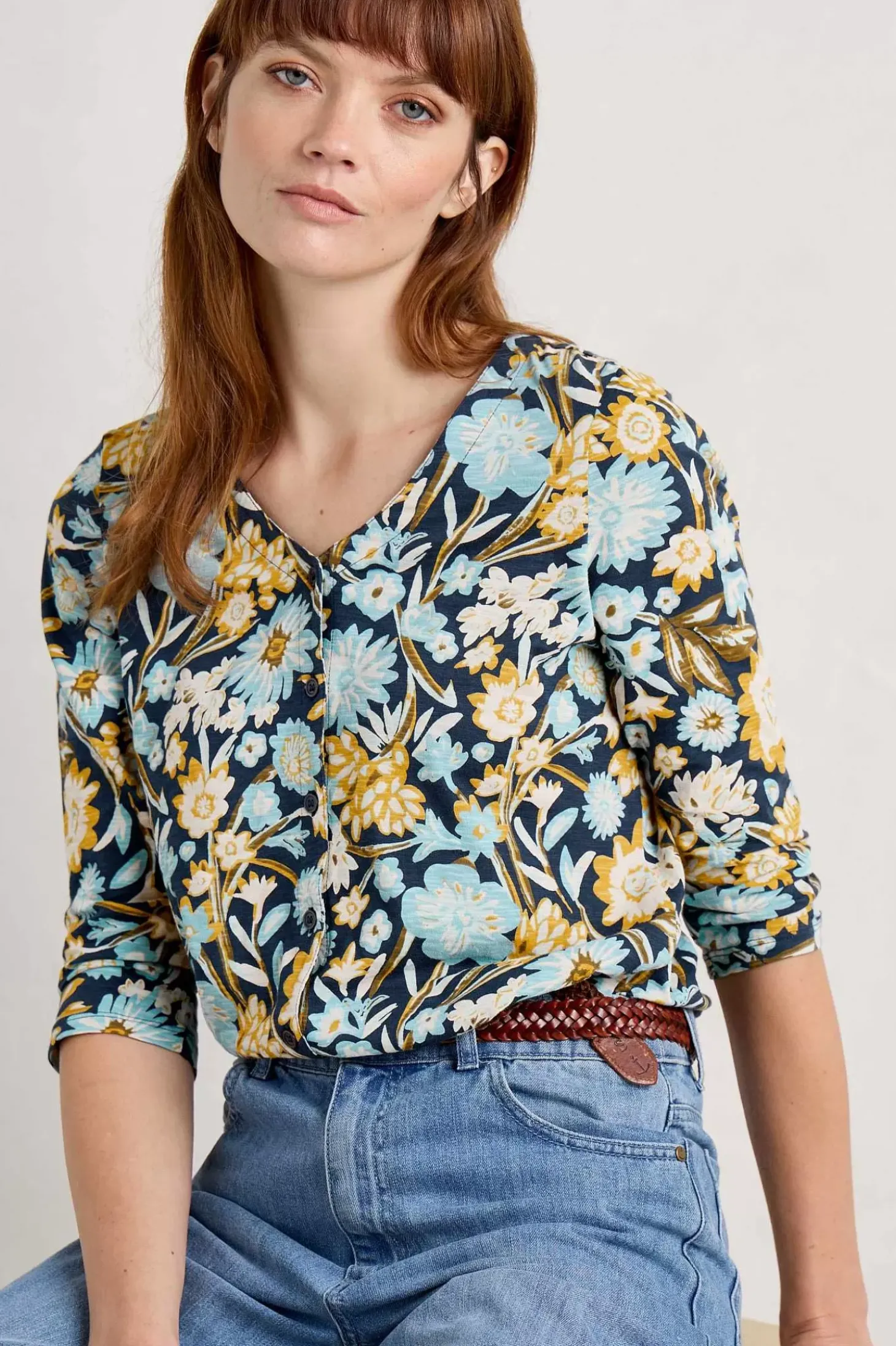 Studio Glass 3/4 Sleeve Top