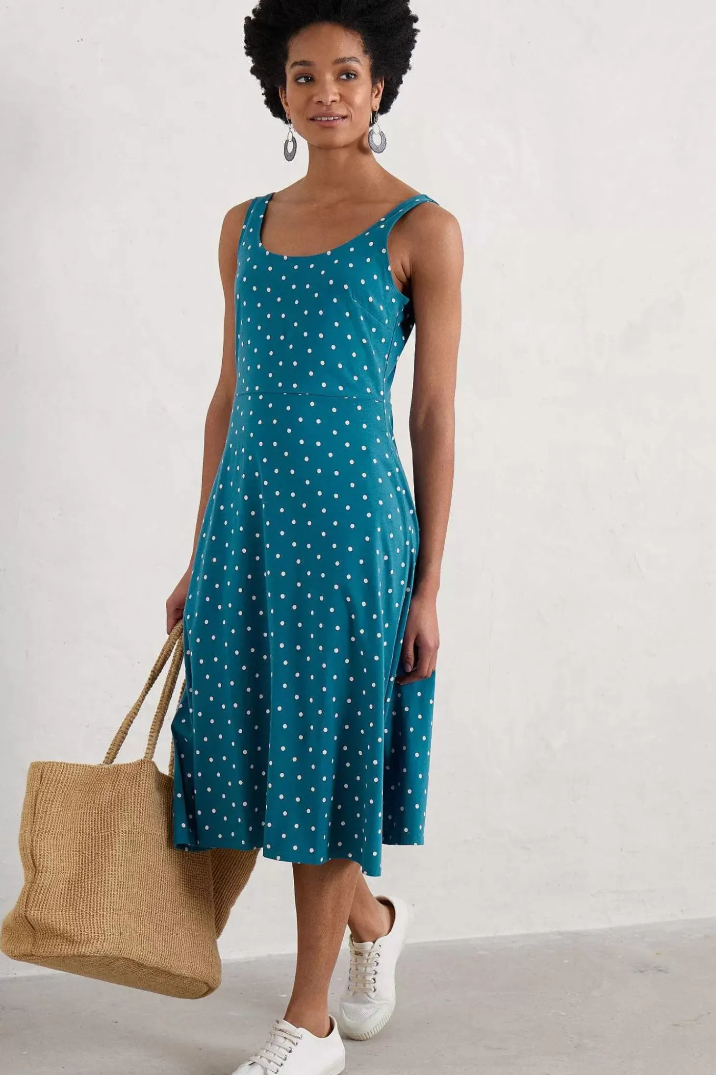 Sun Gleam Jersey Midi Dress