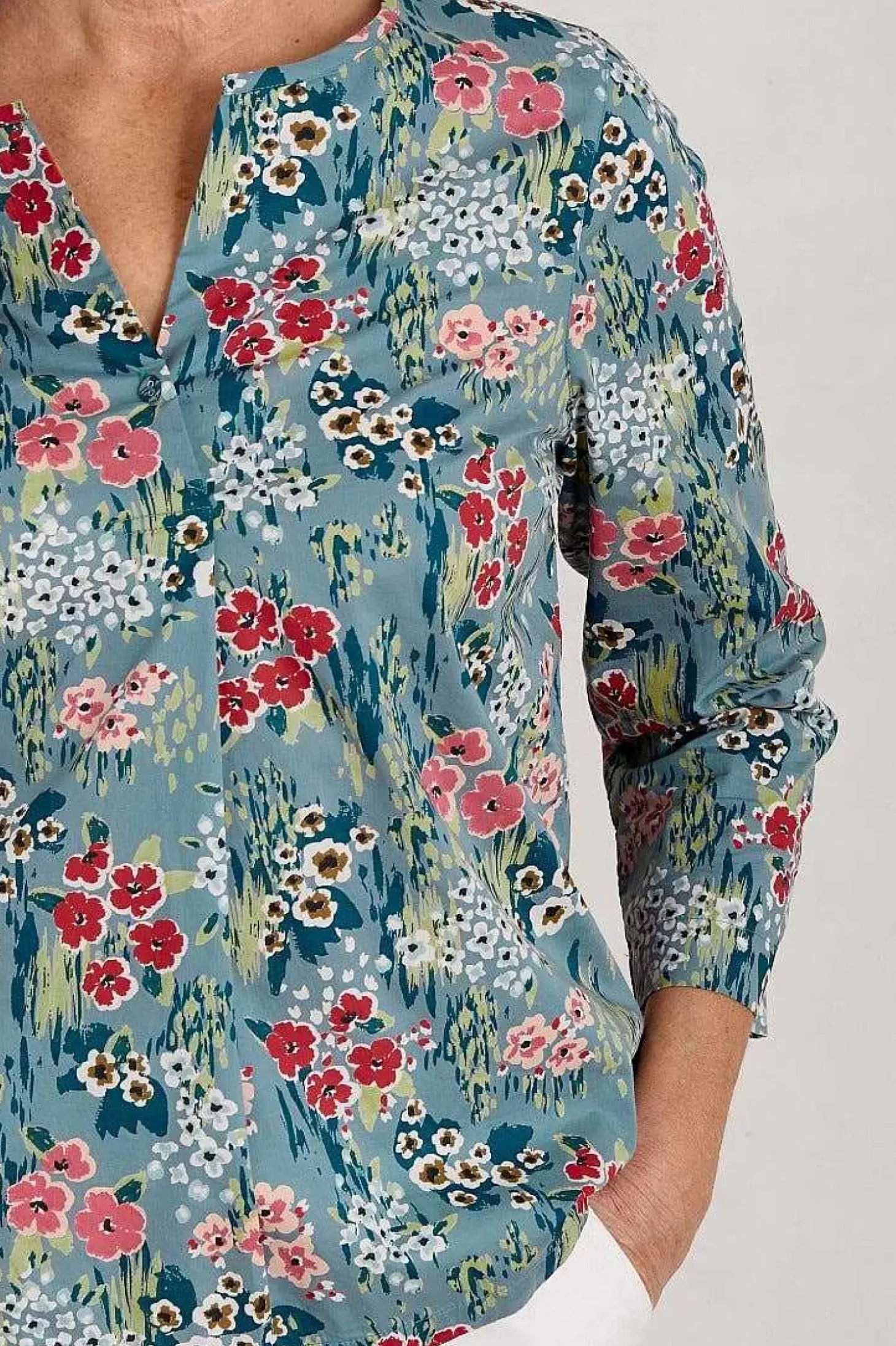 Watercolour Sketch 3/4 Sleeve Top (Gots)