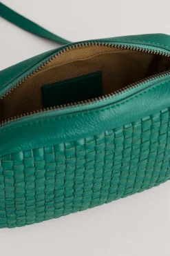 Woven Sea Fan Leather Cross-Body Bag